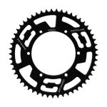 Achtertandwiel 53 Tanden 420 Doppler Zwart Aluminium voor Aprilia, Derbi, Gilera en Motorhispania met Gietvelg